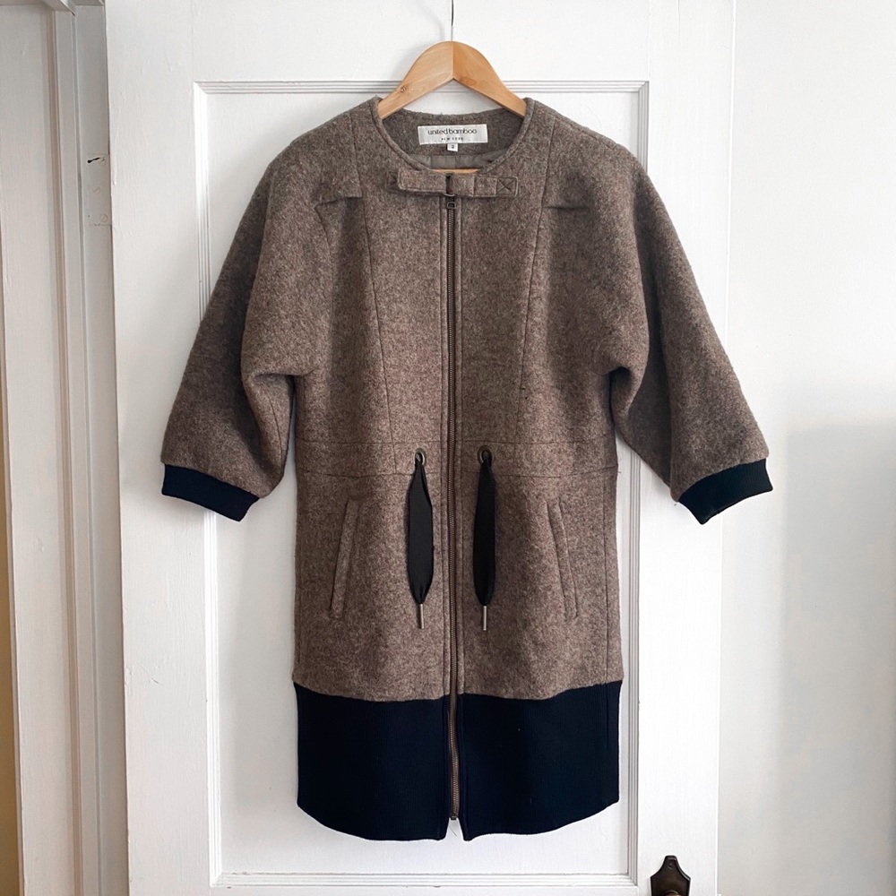 United Bamboo New York designer wool coat, size 2